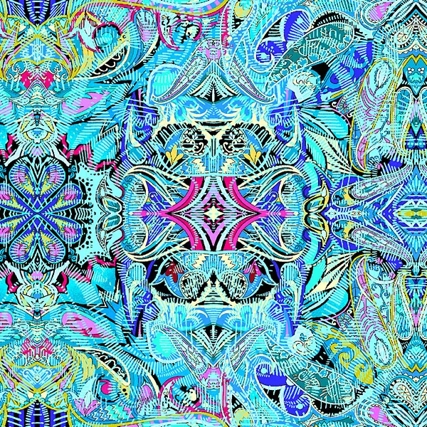 Concertina Blue Multi