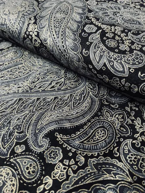 PAISLEY ZLATOTISK na černé